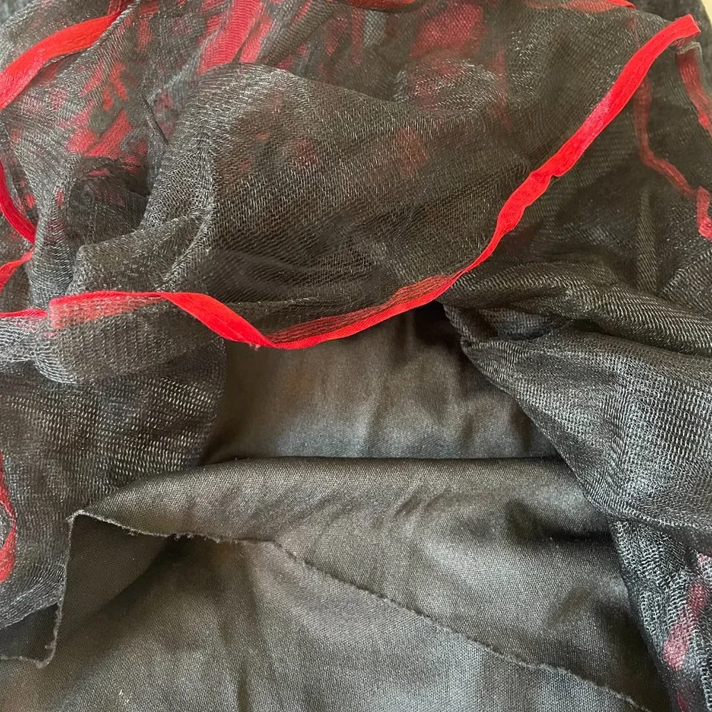 Vampire “Vampirina” Costume Black Red Lace Girls Size Large 12/14